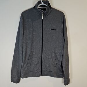 Bench Men's Large Gray Zip Up Jacket